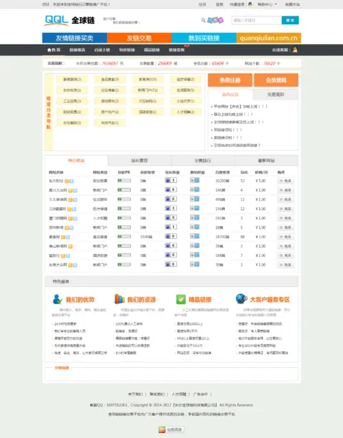 Thinkphp 友链买卖互换程序 仿alivv爱链网友链交易平台源码