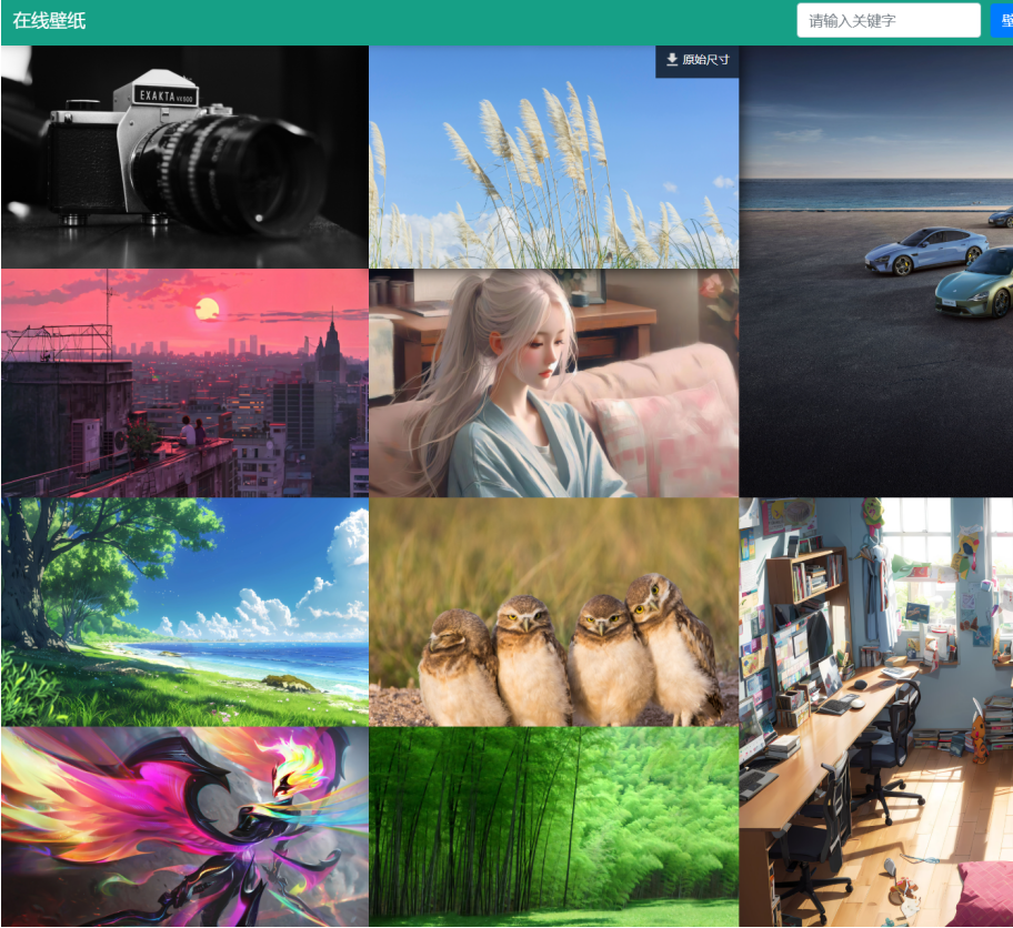 自采集在线电脑壁纸系统源码v2.0 自适应双端