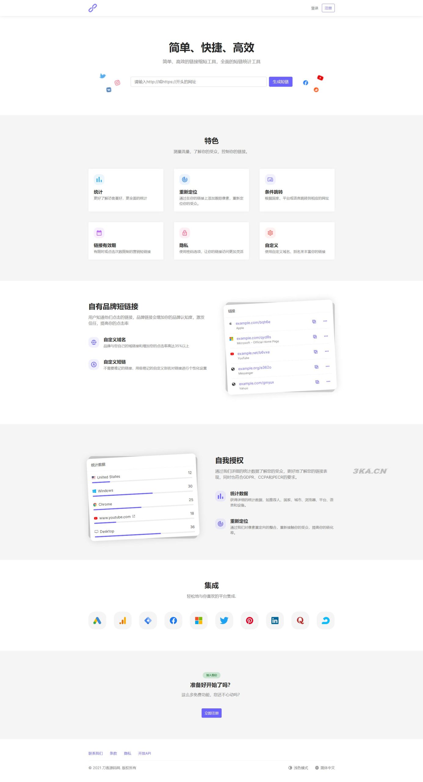 全新PHP短网址生成系统/短链接生成系统/URL缩短器系统源码/站长亲测